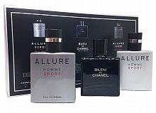 Парфюмерный набор Chanel Allure Homme/Blue de Chanel 3x25 ml оптом в Хабаровск 