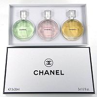 Парфюмерный набор Chanel Chance Eau de Toilette/Chance Eau Tendre/Chance Eau Fraiche 3x30 ml оптом в Хабаровск 